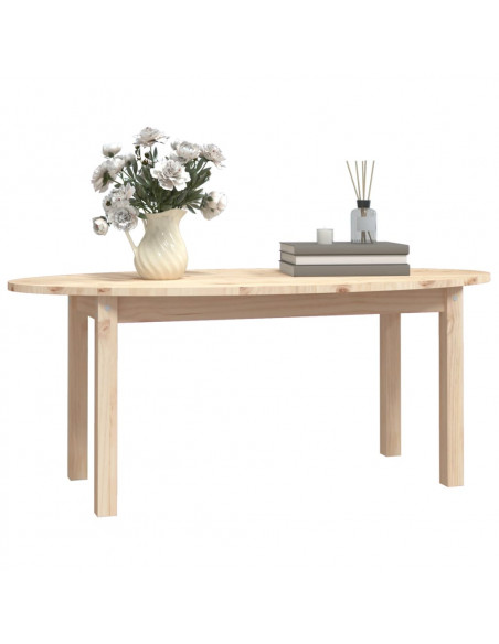 Tavolino da Salotto 110x55x45 cm Legno Massello di Pino