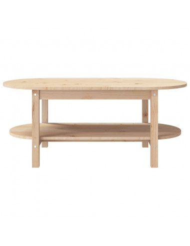 Tavolino da Salotto 110x55x45 cm Legno Massello di Pino