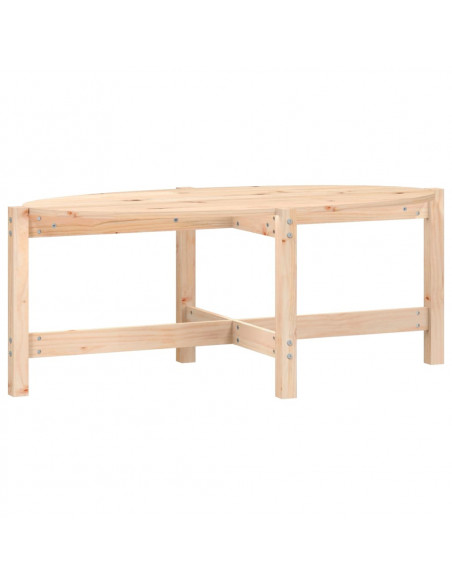 Tavolino da Salotto 118x63x45 cm in Legno Massello di Pino