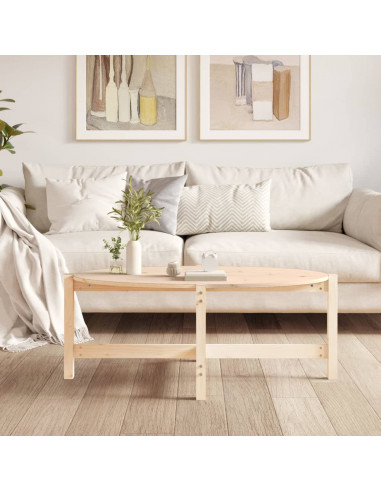 Tavolino da Salotto 118x63x45 cm in Legno Massello di Pino