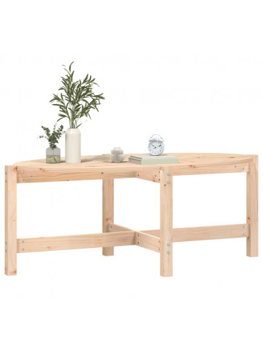 Tavolino da Salotto 118x63x45 cm in Legno Massello di Pino