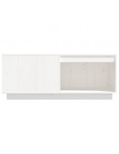 Tavolino da Salotto Bianco100x101x40,5cm Legno Massello di Pino