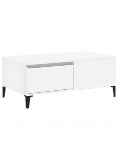 Tavolino da Salotto Bianco 90x50x36,5 cm in Legno Multistrato 2
