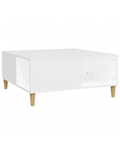 Tavolino da Salotto Bianco 80x80x36,5 cm in Legno Multistrato 2