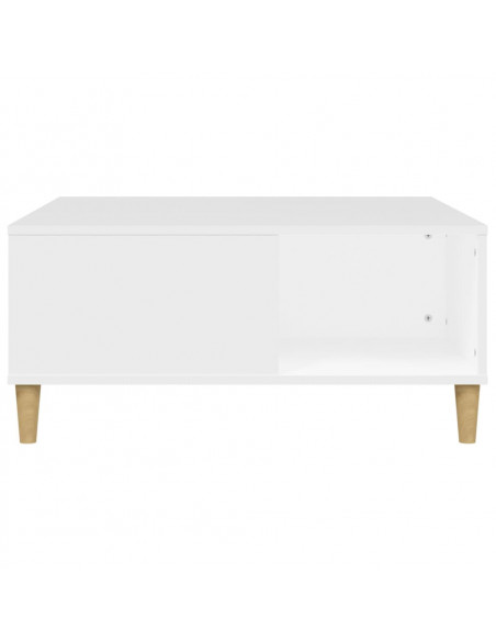 Tavolino da Salotto Bianco 80x80x36,5 cm in Legno Multistrato