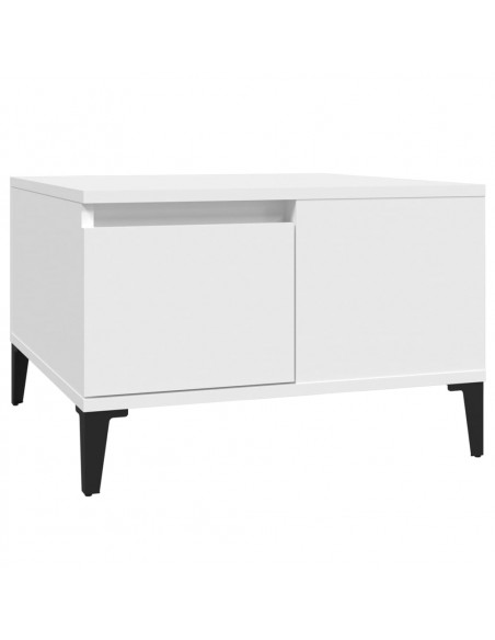 Tavolino da Salotto Bianco 55x55x36,5 cm in Legno Multistrato