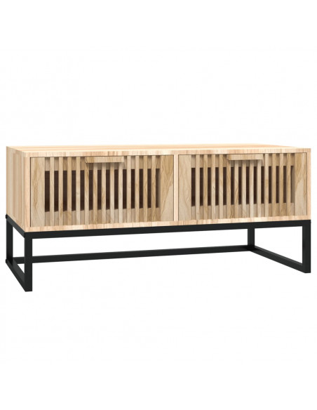 Tavolino da Salotto 80x40x35 cm Legno Multistrato e Ferro