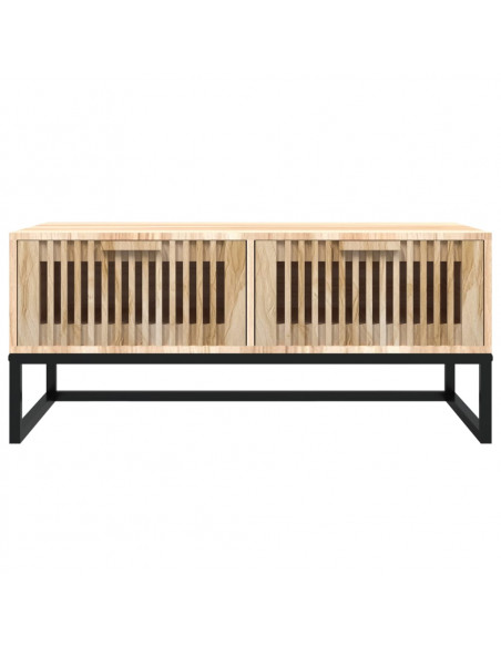 Tavolino da Salotto 80x40x35 cm Legno Multistrato e Ferro