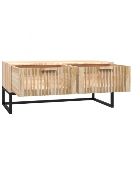 Tavolino da Salotto 80x40x35 cm Legno Multistrato e Ferro