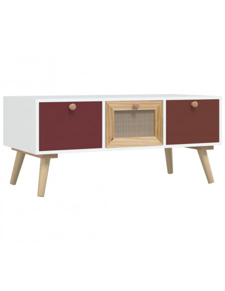 Tavolino da Salotto con Cassetti 80x40x35,5cm Legno Multistrato