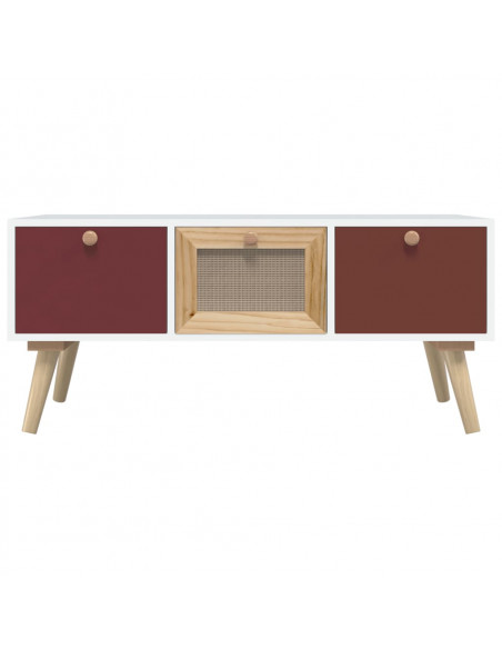 Tavolino da Salotto con Cassetti 80x40x35,5cm Legno Multistrato