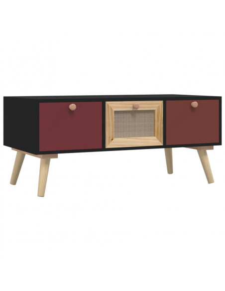 Tavolino da Salotto con Cassetti 80x40x35,5cm Legno Multistrato