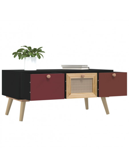Tavolino da Salotto con Cassetti 80x40x35,5cm Legno Multistrato