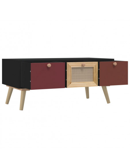 Tavolino da Salotto con Cassetti 80x40x35,5cm Legno Multistrato