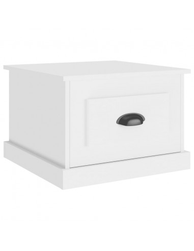 Tavolino da Salotto Bianco 50x50x35 cm in Legno Multistrato