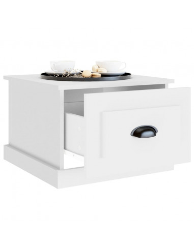 Tavolino da Salotto Bianco 50x50x35 cm in Legno Multistrato