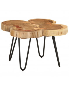 Tavolino 36 cm 4 Tronchi in Legno Massello di Acacia 2