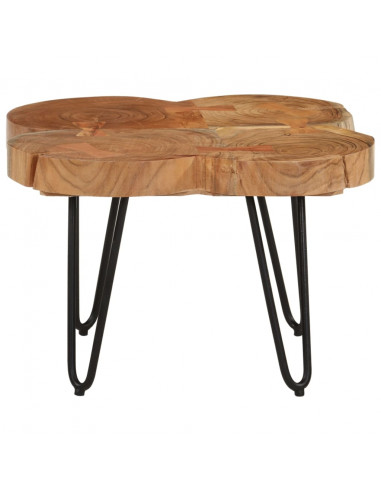 Tavolino 36 cm 4 Tronchi in Legno Massello di Acacia