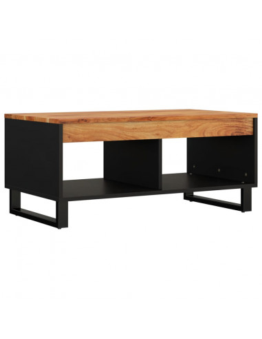 Tavolino da Salotto 90x50x40 cm in Legno Massello di Acacia