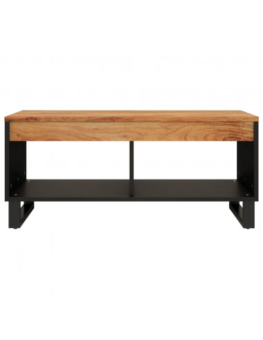 Tavolino da Salotto 90x50x40 cm in Legno Massello di Acacia