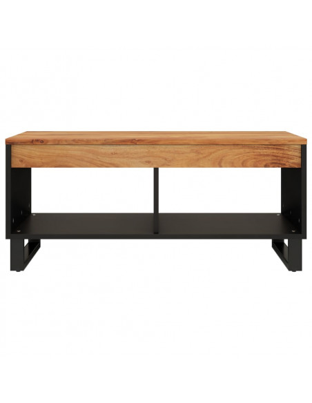 Tavolino da Salotto 90x50x40 cm in Legno Massello di Acacia