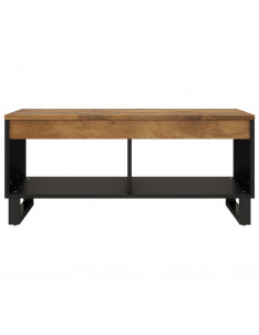 Tavolino da Salotto 90x50x40 cm in Legno Massello di Mango 2