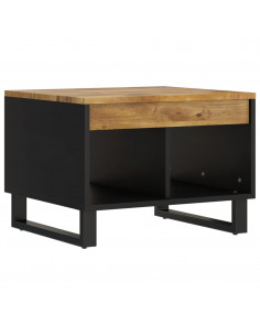 Tavolino da Salotto 55x50x40 cm in Legno Massello di Mango 2