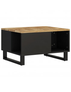 Tavolino da Salotto 60x50x35 cm in Legno Massello di Mango 2