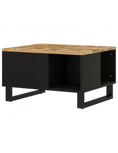 Tavolino da Salotto 60x50x35 cm in Legno Massello di Mango