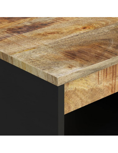 Tavolino da Salotto 90x50x40 cm in Legno Massello di Mango