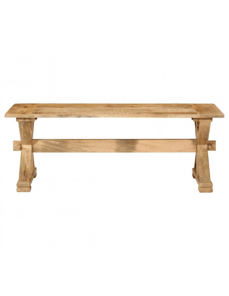 Tavolino da Salotto 110x52x40 cm in Legno Massello di Mango