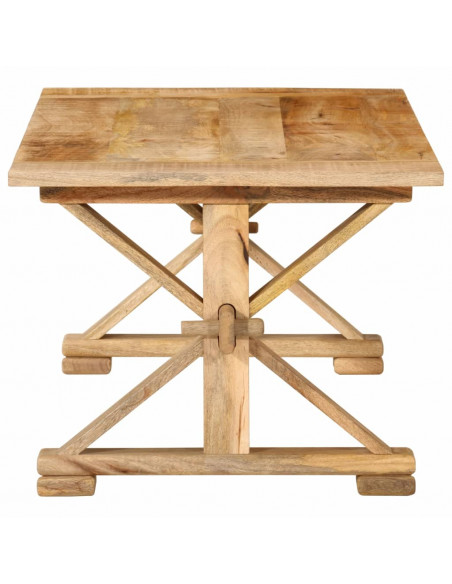 Tavolino da Salotto 110x52x40 cm in Legno Massello di Mango