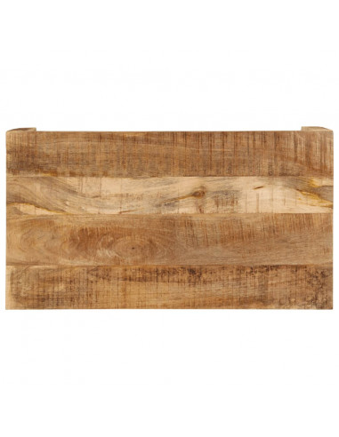 Tavolino da Salotto 100x55x40 cm in Legno Massello di Mango