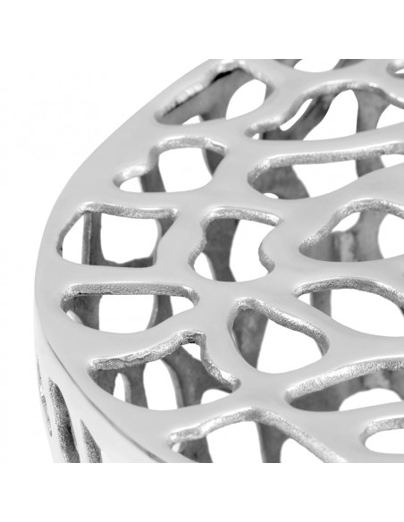 Tavolino da Caffè in Alluminio Pressofuso 70x30 cm Argento