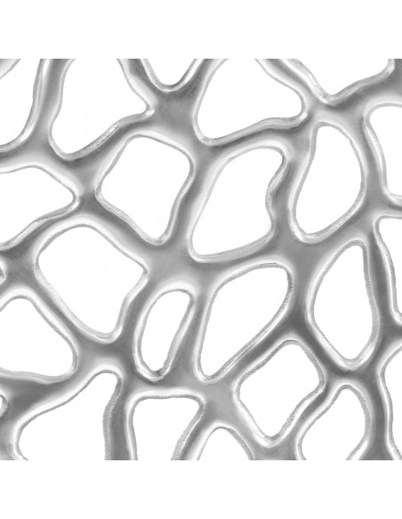 Tavolino da Caffè in Alluminio Pressofuso 70x30 cm Argento