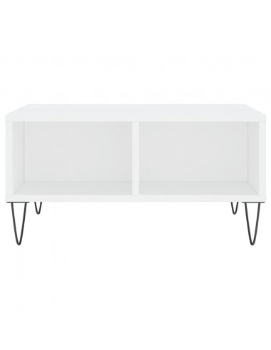 Tavolino da Salotto Bianco 60x60x30 cm in Legno Multistrato