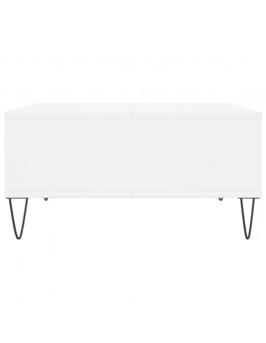 Tavolino da Salotto Bianco 60x60x30 cm in Legno Multistrato