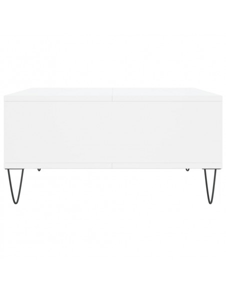 Tavolino da Salotto Bianco 60x60x30 cm in Legno Multistrato