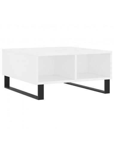 Tavolino da Salotto Bianco 60x60x30 cm in Legno Multistrato