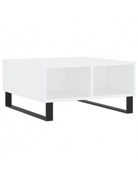 Tavolino da Salotto Bianco 60x60x30 cm in Legno Multistrato