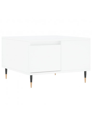 Tavolino da Salotto Bianco 55x55x36,5 cm in Legno Multistrato