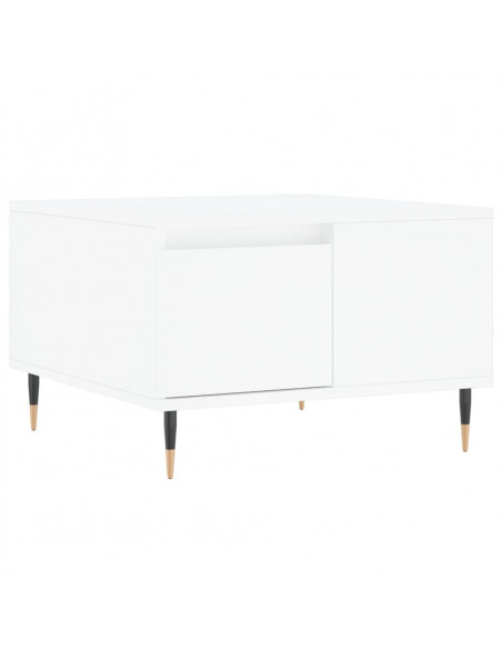 Tavolino da Salotto Bianco 55x55x36,5 cm in Legno Multistrato
