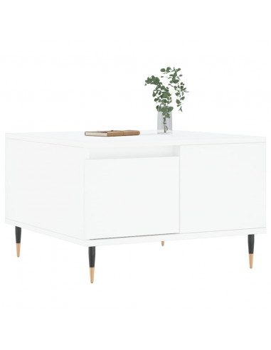 Tavolino da Salotto Bianco 55x55x36,5 cm in Legno Multistrato