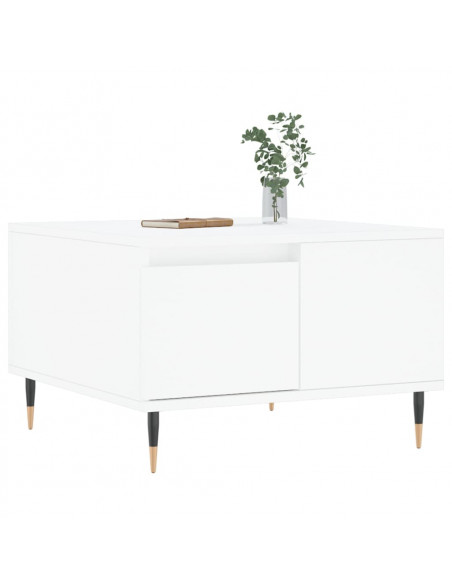 Tavolino da Salotto Bianco 55x55x36,5 cm in Legno Multistrato