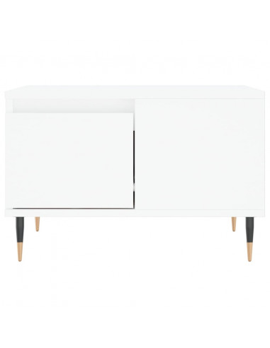 Tavolino da Salotto Bianco 55x55x36,5 cm in Legno Multistrato