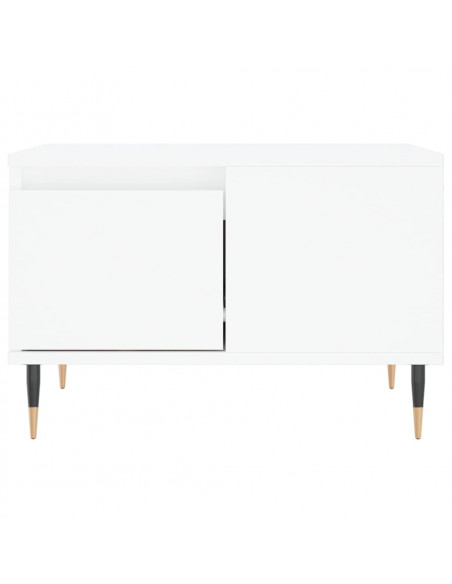 Tavolino da Salotto Bianco 55x55x36,5 cm in Legno Multistrato