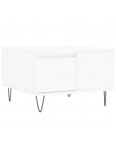 Tavolino da Salotto Bianco 55x55x36,5 cm in Legno Multistrato 2