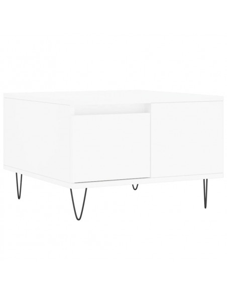 Tavolino da Salotto Bianco 55x55x36,5 cm in Legno Multistrato