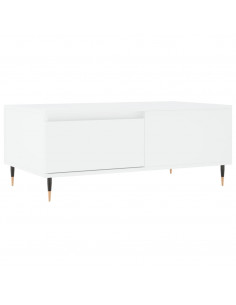 Tavolino da Salotto Bianco 90x50x36,5 cm in Legno Multistrato 2