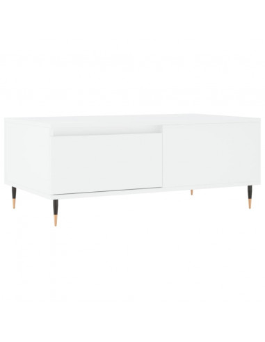Tavolino da Salotto Bianco 90x50x36,5 cm in Legno Multistrato